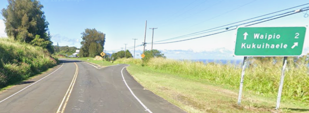When you reach the Waipio/Kukuihaele fork in the road stay left.